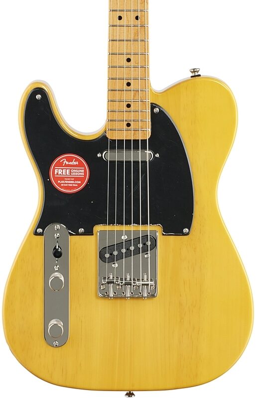 Squier Classic Vibe '50s Telecaster Electric Guitar, Left-Handed (with Maple Fingerboard), Butterscotch, Body Straight Front