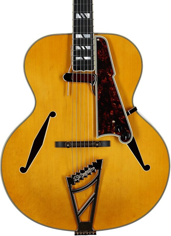 D'Angelico Excel Style B Archtop Electric Guitar (with Case), Amber, Body Straight Front