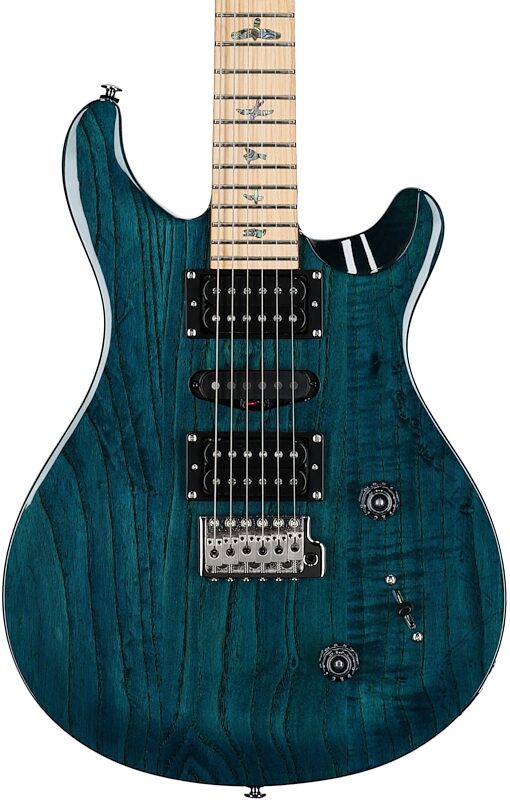 PRS Paul Reed Smith SE Swamp Ash Special Electric Guitar (with Gig Bag), Iris Blue, Body Straight Front
