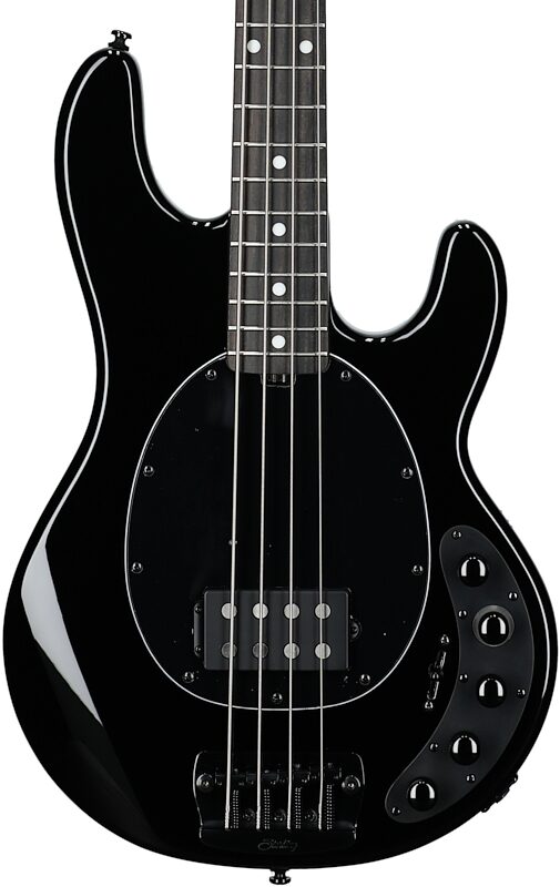Sterling by Music Man DarkRay Electric Bass (with Gig Bag), Black, Body Straight Front