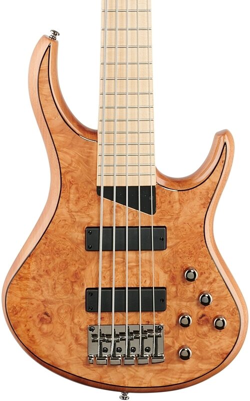 MTD Kingston Z5MP Electric Bass, 5-String, Satin Natural Burled Maple, Scratch and Dent, Body Straight Front