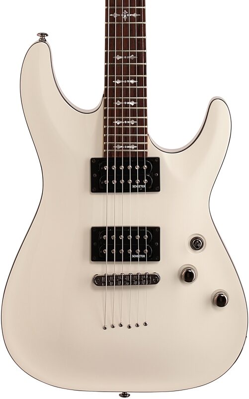 Schecter Omen 6 Electric Guitar, Vintage White, Body Straight Front