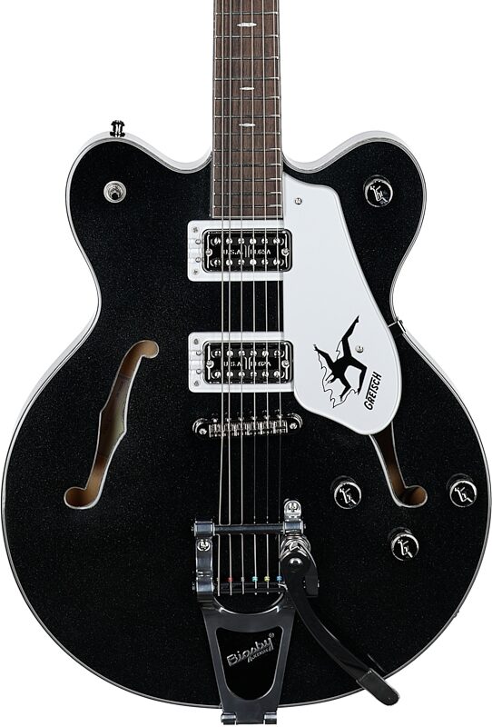 Gretsch Limited Edition J Gourley Electromatic Broadcaster Electric Guitar, Iridescent Black, Body Straight Front