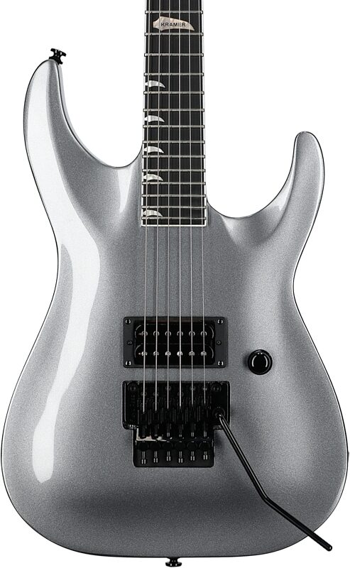 Kramer SM-1H Floyd Rose Electric Guitar, Tronius Silver, Body Straight Front