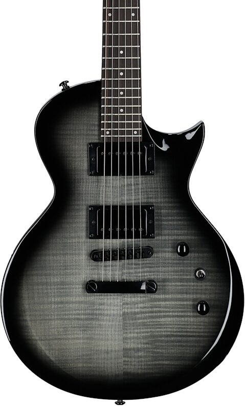 ESP LTD EC-200DX FM Electric Guitar, Charcoal Burst, Body Straight Front