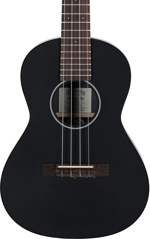 Martin 0X Tenor Ukelele (with Soft Shell Case), Black, Body Straight Front