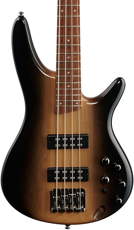 Ibanez SR370E Electric Bass, Surreal Black Dual Fade Gloss, Body Straight Front
