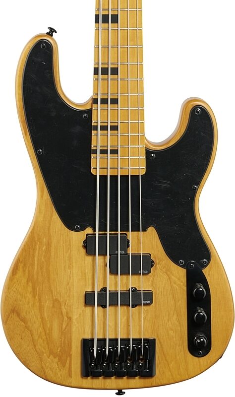 Schecter Model-T Session 5 Electric Bass, Natural Satin, Body Straight Front