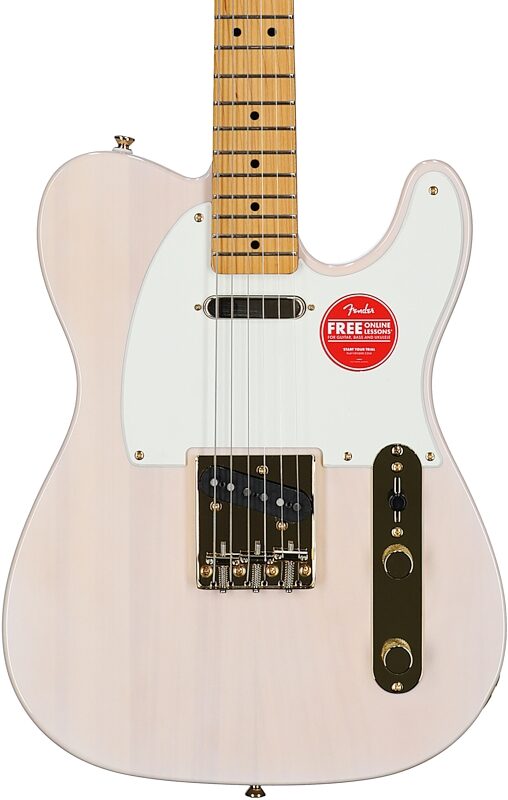 Squier Classic Vibe '50s Telecaster Electric Guitar, White Blonde, Body Straight Front