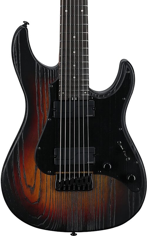 ESP LTD SN-1007 Baritone Electric Guitar, Fireblast, Body Straight Front
