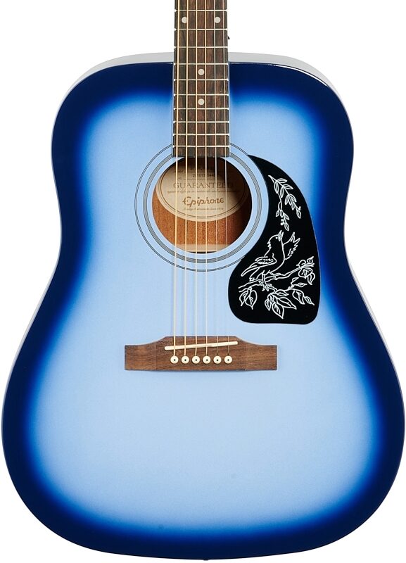 Epiphone Starling Dreadnought Acoustic Guitar, Starlight Blue, Body Straight Front