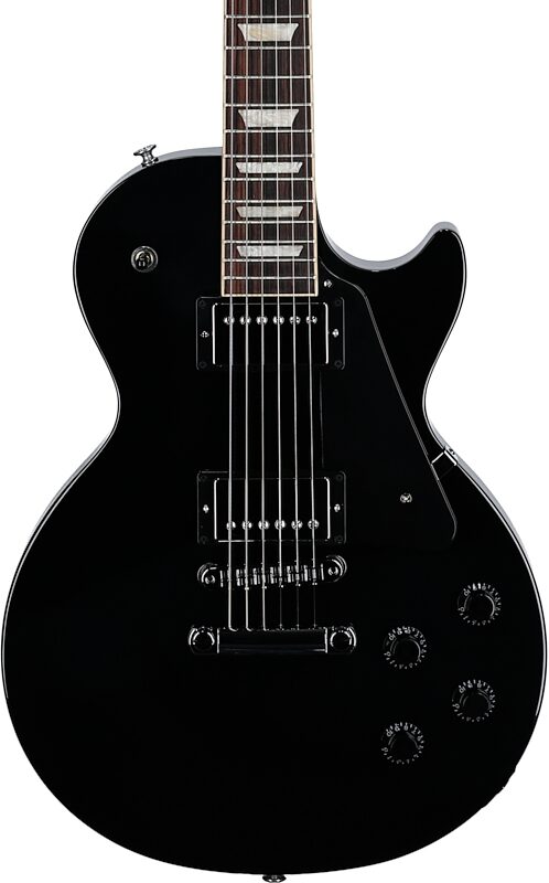 Gibson Les Paul Studio Electric Guitar (with Soft Case), Ebony, Body Straight Front