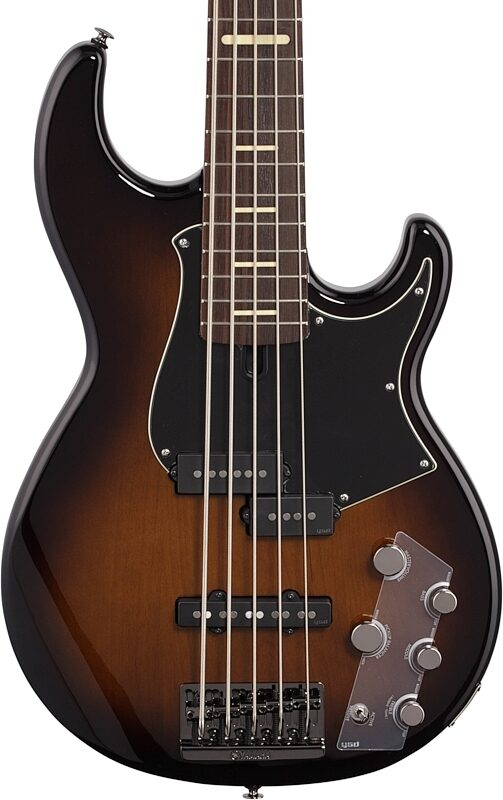 Yamaha BB735A Electric Bass Guitar, 5-String (with Gig Bag), Sunburst, Customer Return, Blemished, Body Straight Front