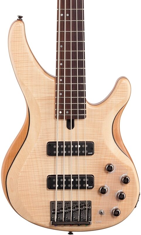 Yamaha TRBX605FM Electric Bass, 5-String, Satin Natural, Body Straight Front