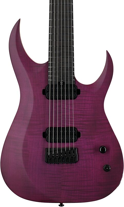 Schecter John Browne Tao-7 Electric Guitar, 7-String, Transparent Purple, Scratch and Dent, Body Straight Front