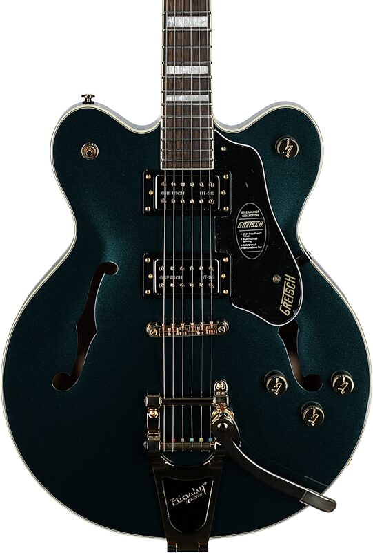 Gretsch Limited Edition G2622TG Streamliner Center Block Double-Cut Electric Guitar (with Bigsby), Midnight Sapphire, Body Straight Front