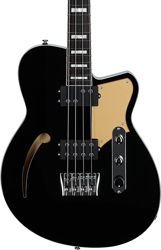 Reverend Dub King Electric Bass, Midnight Black, Body Straight Front