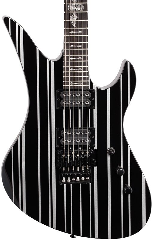 Schecter Synyster Gates Standard Electric Guitar, Black Silver Stripes, Body Straight Front