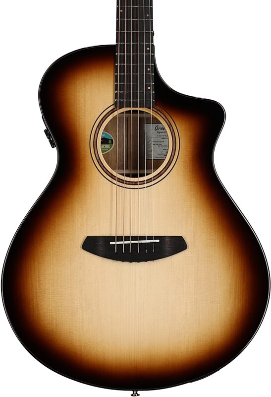 Breedlove Organic Pro Artista Concert CE Acoustic-Electric Guitar (with Case), Burnt Amber, Body Straight Front