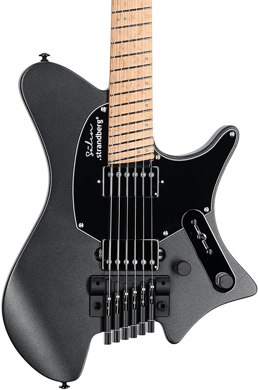 Strandberg Salen Classic NX 6 Tremolo Electric Guitar (with Gig Bag), Black, Body Straight Front