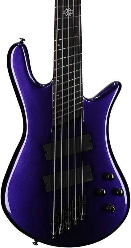 Spector NS Dimension HP Multi-Scale 5-String Bass Guitar (with Bag), Plum Crazy, Body Straight Front