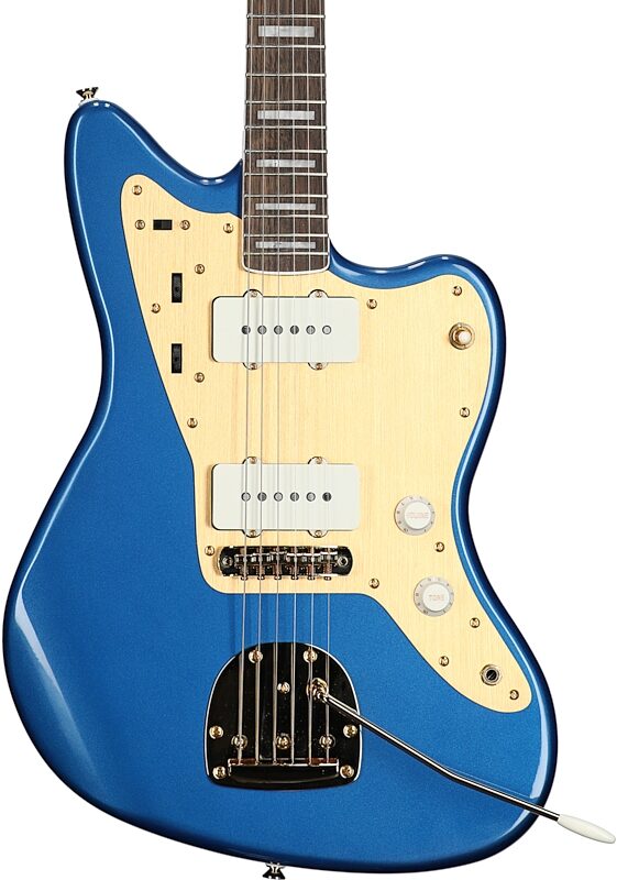 Squier 40th Anniversary Jazzmaster Gold Edition Electric Guitar, with Laurel Fingerboard, Lake Placid Blue, Body Straight Front