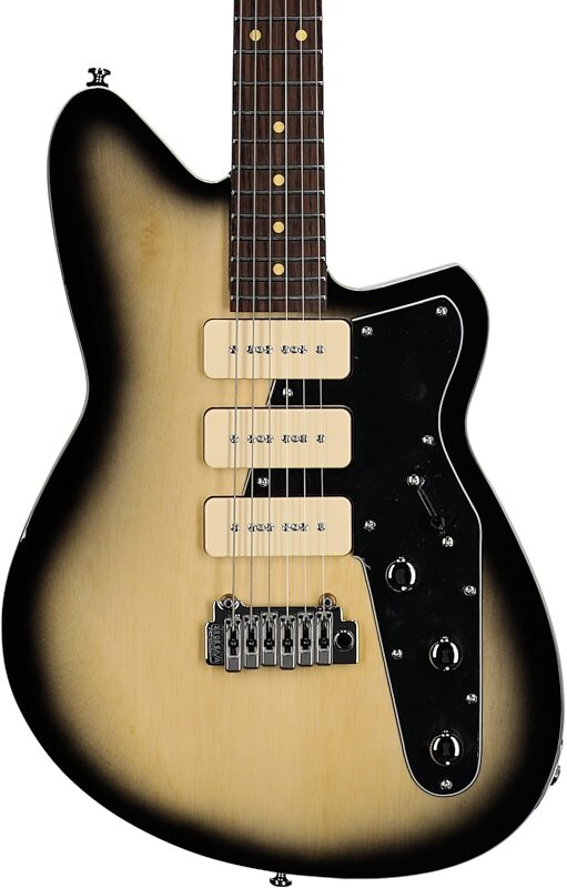 Reverend Jetstream 390 Electric Guitar, Korina Burst, Rosewood Fretboard, Body Straight Front
