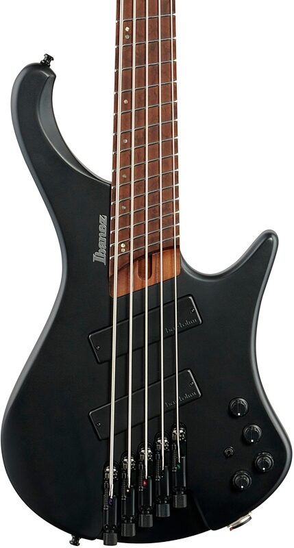 Ibanez EHB1005MS Bass Guitar, 5-String (with Gig Bag), Flat Black, Body Straight Front