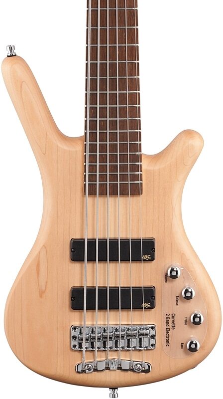 Warwick RockBass Corvette Basic 6 Electric Bass, 6-String, Natural Satin, Active EQ, Wenge Fingerboard, Body Straight Front