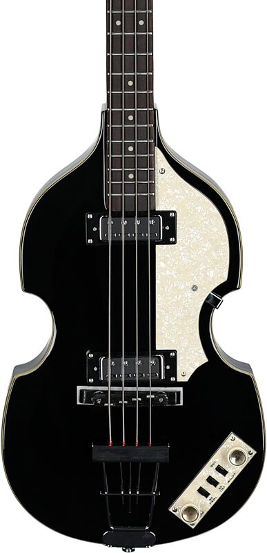 Hofner Ignition Violin Electric Bass, Black, Body Straight Front