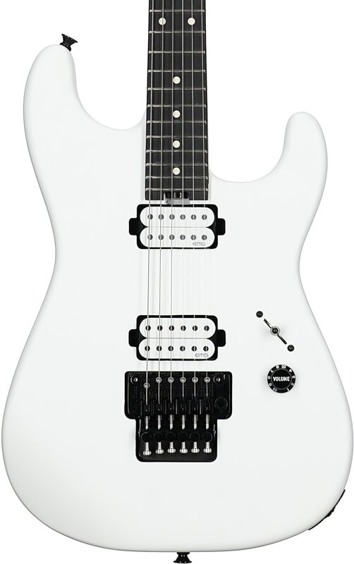 Charvel Jim Root Pro-Mod SD1 HH FR M Electric Guitar (with Gig Bag), Satin White, Body Straight Front