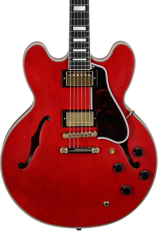 Epiphone 1959 ES-355 Semi-Hollow Electric Guitar (with Case), Cherry Red, Blemished, Body Straight Front