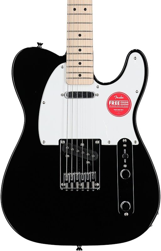 Squier Sonic Telecaster Electric Guitar, Black, Body Straight Front