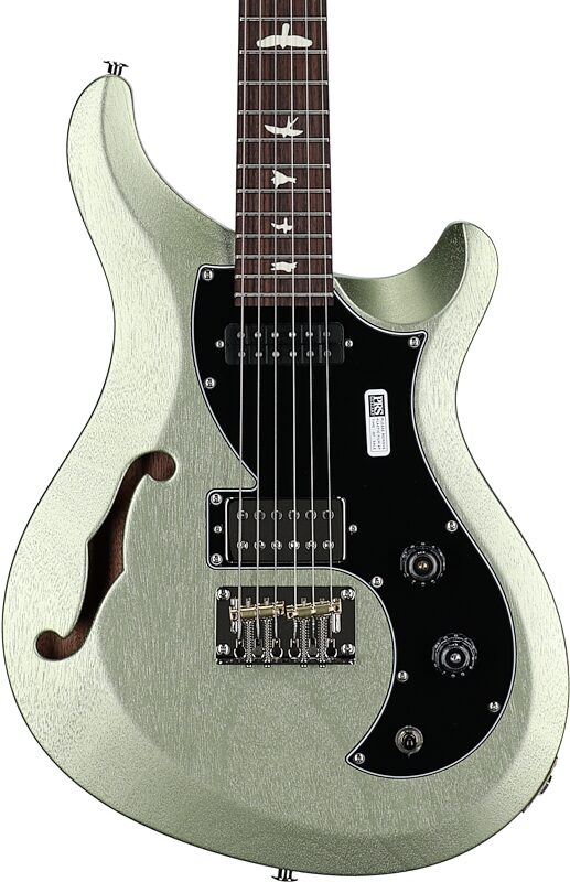 PRS Paul Reed Smith S2 Vela Semi-Hollowbody Electric Guitrar, Mavis Mint Metallic, Body Straight Front