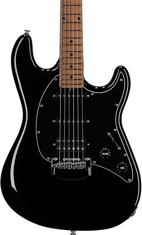 Ernie Ball Music Man Cutlass RS HSS Electric Guitar (with Case), Black, Body Straight Front