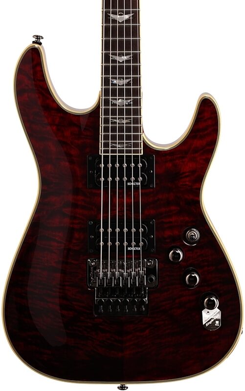 Schecter Omen Extreme 6 FR Electric Guitar with Floyd Rose, Black Cherry, Body Straight Front