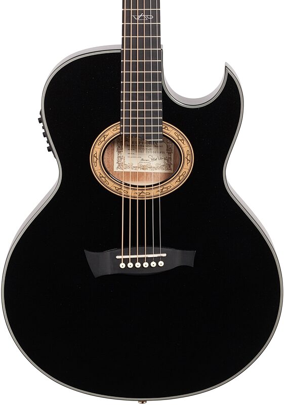 Ibanez EP5 Euphoria Steve Vai Signature Acoustic-Electric Guitar, Black Pearl, Body Straight Front