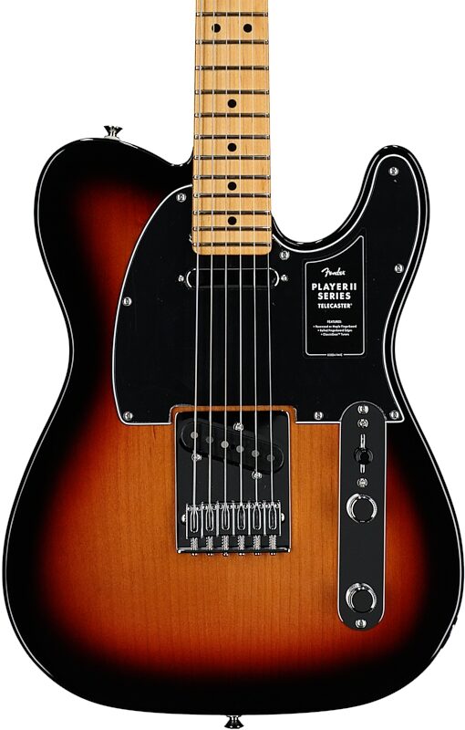 Fender Player II Telecaster Electric Guitar, with Maple Fingerboard, 3-Color Sunburst, Body Straight Front
