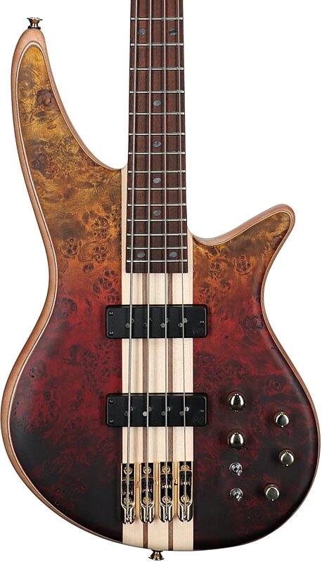Jackson Pro Series Spectra IV Electric Bass, Amber Flame, Body Straight Front