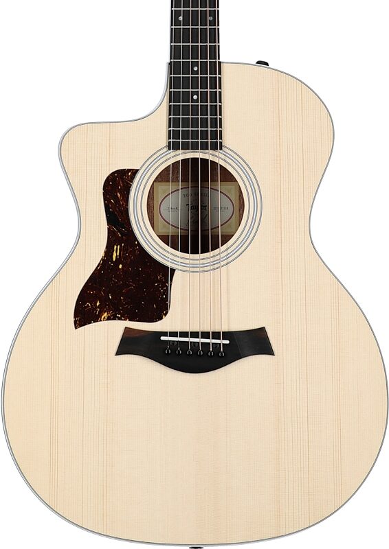Taylor 214ce Koa Grand Auditorium Acoustic-Electric Guitar, Left-Handed, Natural, Body Straight Front