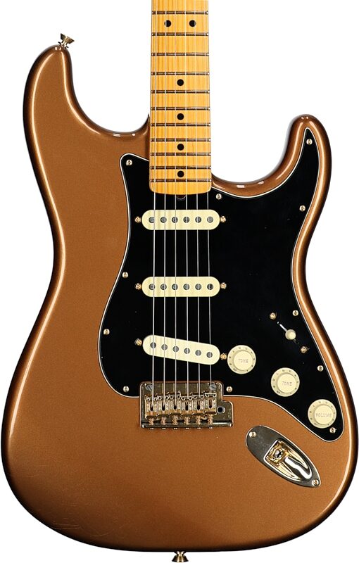 Fender Bruno Mars Stratocaster Electric Guitar, with Maple Fingerboard (with Case), Mars Mocha Gold, Body Straight Front