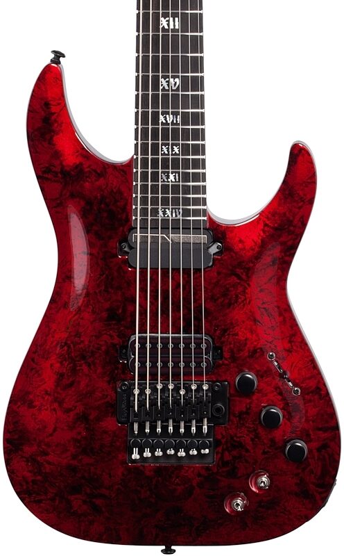 Schecter C-7 FR-S Apocalypse Electric Guitar, 7-String, Red Reign, Body Straight Front