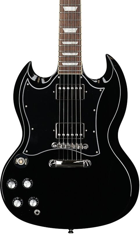 Epiphone SG Standard Electric Guitar, Left-Handed, Ebony, Blemished, Body Straight Front