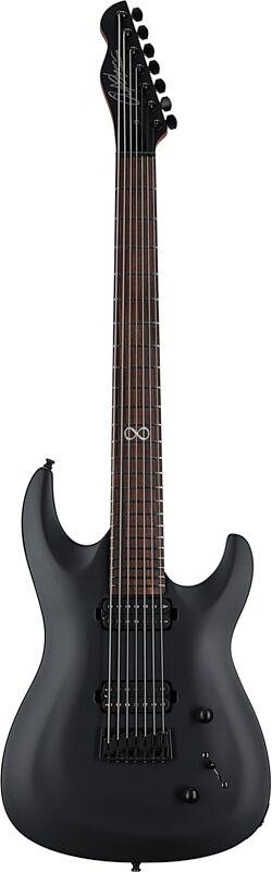 Chapman ML1-7 Pro Modern Electric Guitar, 7-String, Cyber Black Metallic, Body Straight Front