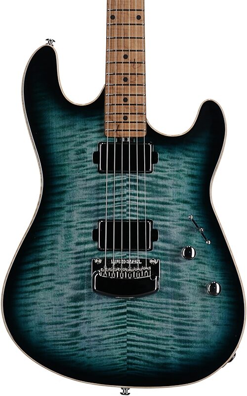 Ernie Ball Music Man Sabre HT Electric Guitar (with Mono Gig Bag), Yucatan Blue, Body Straight Front