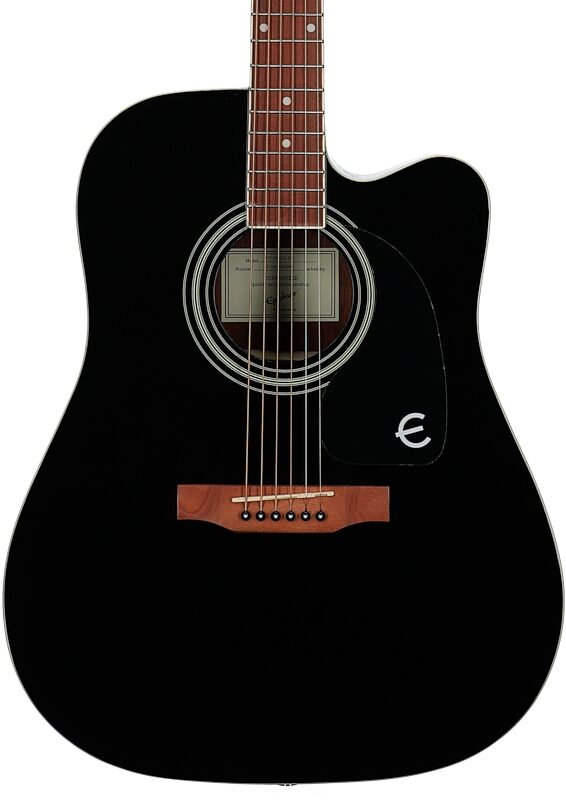 Epiphone FT-100 CE Songmaker Deluxe Acoustic-Electric Guitar, Ebony, Body Straight Front