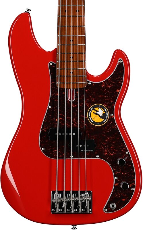 Sire Marcus Miller P5 Electric Bass, 5-String, Red, Body Straight Front