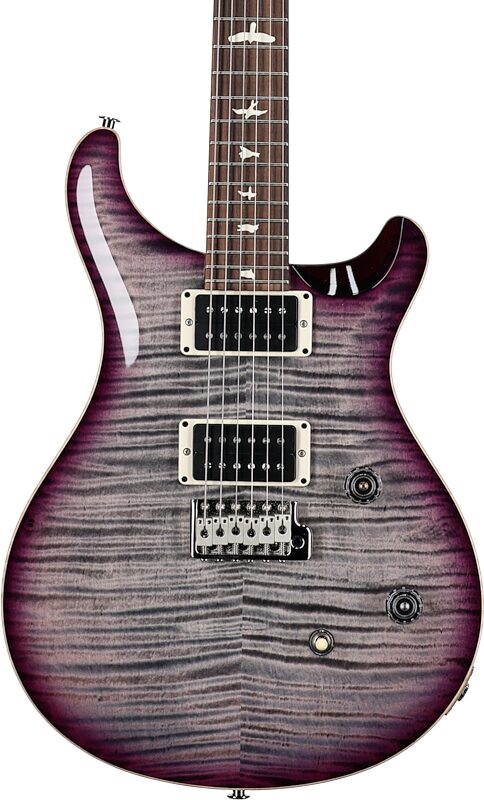 PRS Paul Reed Smith CE24 Electric Guitar (with Gig Bag), Faded Gray Black Purple Burst, Body Straight Front