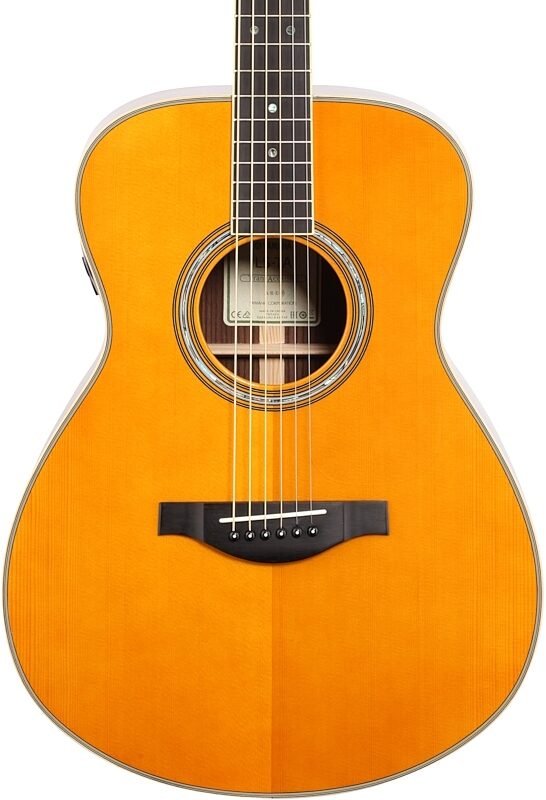Yamaha LS-TA TransAcoustic Acoustic-Electric Guitar (with Gig Bag), Vintage Natural, Body Straight Front