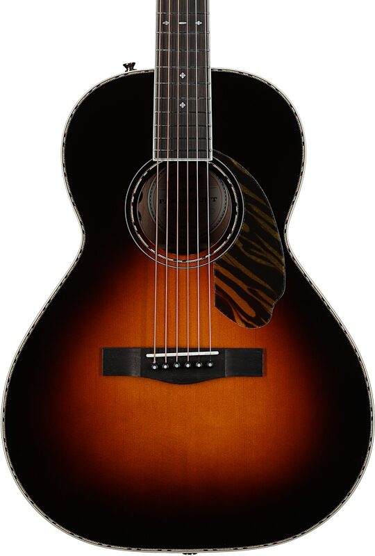 Fender Paramount Series PS-220E Parlor Acoustic Electric Guitar (with Case), 3-Tone Sunburst, Body Straight Front
